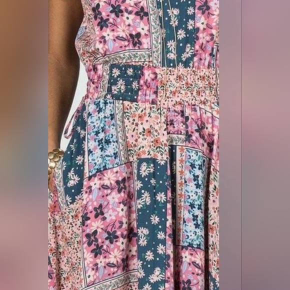 Matilda Jane Floral Patchwork Maxi Dress S - Picture 4 of 5